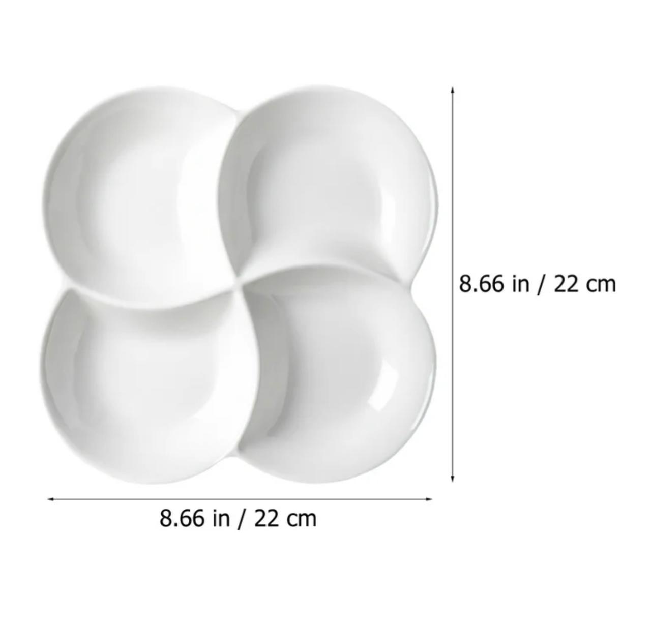 Glass Divided Serving Plate – Elegant & Functional Party Platter