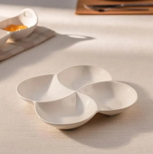 Glass Divided Serving Plate – Elegant & Functional Party Platter