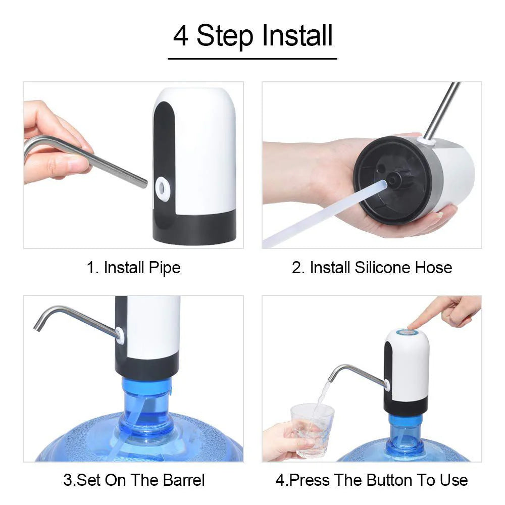 Automatic Water Dispenser Pump for Bottled Water – USB Rechargeable