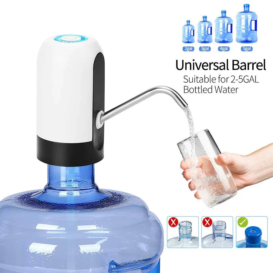 Automatic Water Dispenser Pump for Bottled Water – USB Rechargeable